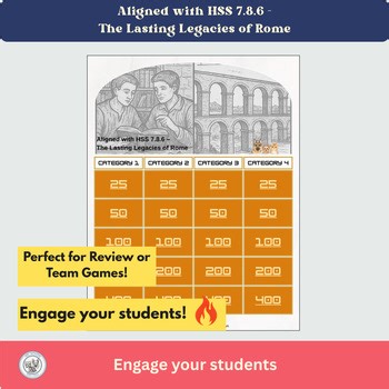 Legacies of Roman Culture Trivia Game HSS 7.8.6