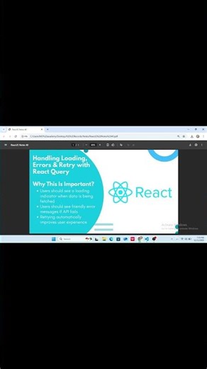 React Query Loading, Error & Retry Explained 🚀 | Data Fetching Made Easy #Shorts