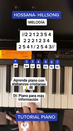 Hosanna - Hillsong (Melodia) Tutorial Piano Alabanzas Cristianas 🎹🙏 #MusicaCristiana #AprenderPiano #PianoGospel #AdoraciónMusical #CristianosPianistas #PianoDeAlabanza #HimnosCristianos #MúsicaSacra #AprendeMúsicaCristiana #PianoParaLaIglesia #Piano #Adoracion #Alabanzas #Cristianos #Tecladista #Dios #Viral #reelsfacebook #reels | Piano Professional