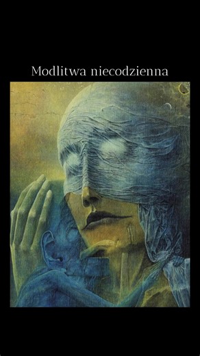 ⠀ słowa: Anna Maria Prudel ⠀ ⠀ obraz: Zdzisław Beksiński BG78 via @Beksiński.Live ⠀ ⠀ muzyka: @Ben Berkenbosch ⠀ ⠀ Aniele Boży, stróżu mój, ⠀ czy jeszcze przy mnie stoisz? ⠀ Co jeszcze musisz ze mną przejść, ⠀ czy się po ludzku nie boisz? ⠀ Ile jeszcze tych krętych dróg? ⠀ Nie szkoda Ci czasu tak ze mną? ⠀ Znalazłbyś sobie mądrzejszych, ⠀ godniejszych, ⠀ bardziej zaradnych i pilnych. ⠀ Miałbyś poklask anielskich hord⠀ i zwaliby Cię nieomylnym. ⠀ Nie żal Ci ciągle przy mnie tkwić? ⠀ Nie wstyd Ci 