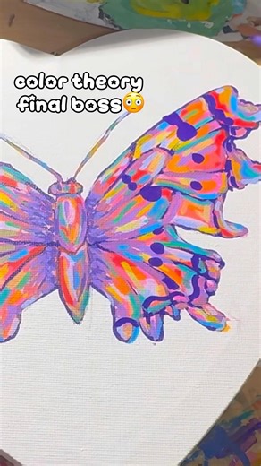 watch my most recent vid for the tutorial!🥰 #art #artist #viral #colortheory #bugart #butterfly