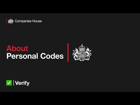 Identity verification: personal codes for Companies House