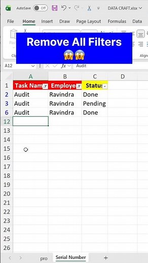 The Shortcut to Remove All Filters in Excel