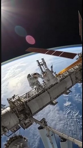 🛰️🧑‍🚀Repairing the Solar Wings #iss #space #astronaut