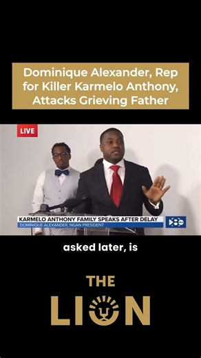 23K views · 827 reactions | Dominique Alexander, representing murderer Karmelo Anthony, publicly lashed out at Jeff Metcalf, the father of slain teen Austin Metcalf, for attending the Anthony family’s press conference. Alexander called Jeff’s presence “a disrespect to the dignity of his son.” He accused him of hate, bigotry, and racism. Karmelo killed Austin in cold blood. | The Lion | Facebook