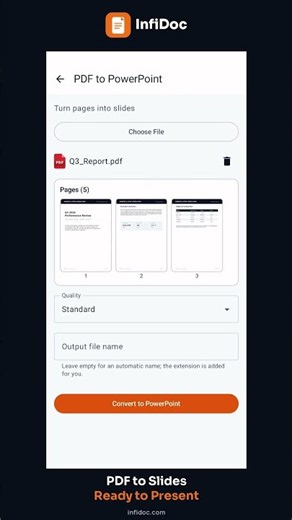 How to Turn a PDF into PowerPoint Slides | InfiDoc