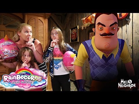 Hello Neighbor In Real Life - Rainbocorns Scavenger Hunt - Ultimate Surprise Egg Toy