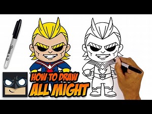 How to Draw My Hero Academia | All Might | Step-by-Step Tutorial - Videos For Kids