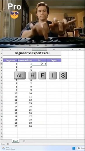 Bignner And Pro Difference #excel #exceltips #exceltricks