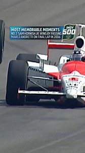 Sam Hornish Jr. wins the 2006 #Indy500 after passing Marco Andretti on the final lap. #INDYCAR | INDYCAR on FOX
