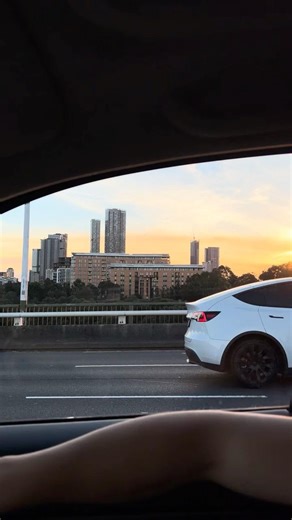 Parramatta city at sunset and peak hour