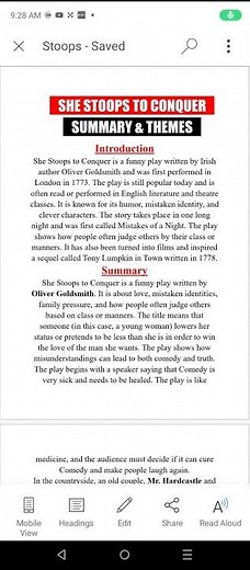 She Stoops to Conquer by Oliver Goldsmith | Summary & Themes Explained #literature #theme #viral