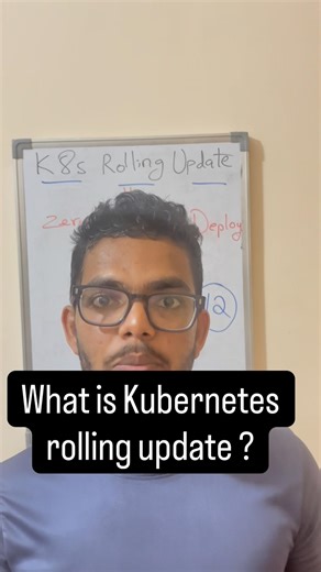 What is Kubernetes rolling update? #devops #kubernetes #tech #job #interview #aws #docker #azure