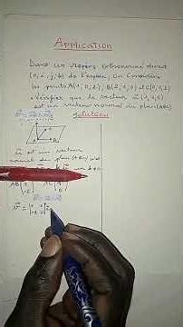 Vecteur normal d'un plan #maths BAC D# produit Vectoriel