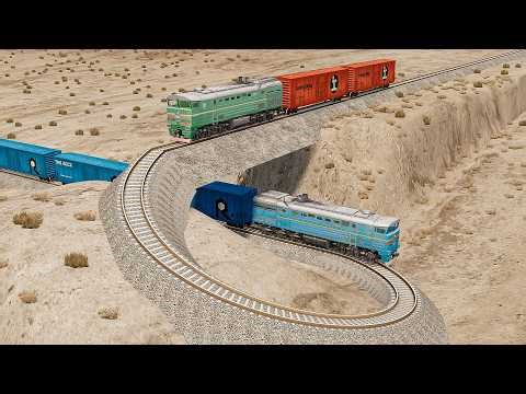 Epic Trains vs Horizintal Loop 1 Crashes BeamNG.drive | BeamNG Frenzy