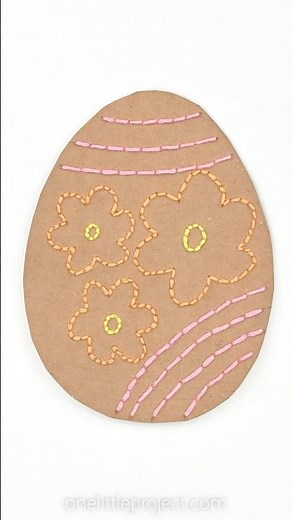 Embroidered Cardboard Easter Eggs 🥚🪡🧵