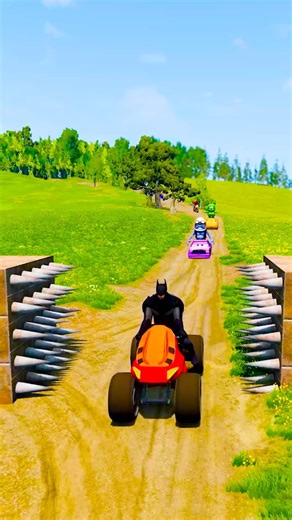 FUNNY AND CRAZY CARS VS SPIKES #shorts | Pulse Range