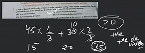 1 mole of liquid A and 2 moles of liquid B make a solution havi... | Filo