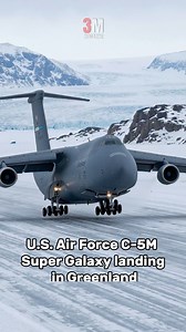 C-5M Super Galaxy landing in Greenland #aviation #militaryaviation #c5msupergalaxy #aivideo #militaryaircraft | 3-Minute Magazine