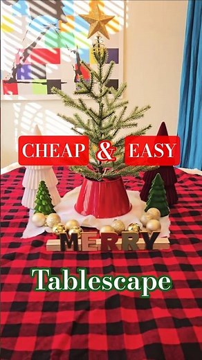 CHEAP & Easy Seasonal Tablescape - Reused Holiday Decor