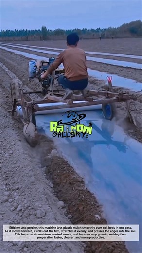 This Machine Lays Plastic Mulch Perfectly in Seconds!
