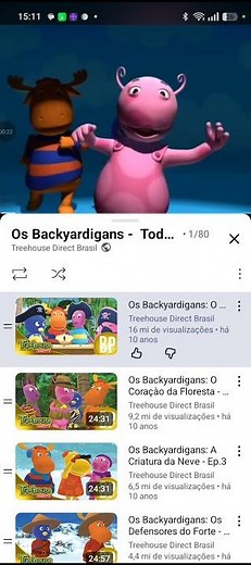 a evolução de Backyardigans estou tentando melhorar os vídeos