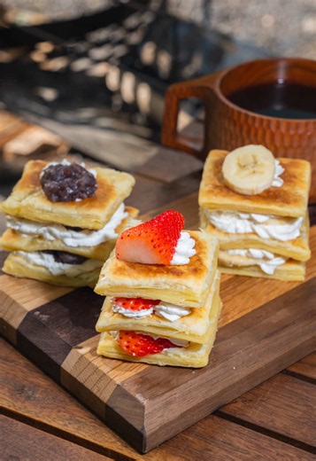 フライパンで作るミルフィーユパイケーキの作り方