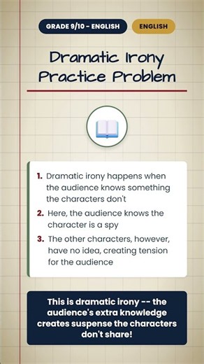 Dramatic Irony Practice Problem #Shorts