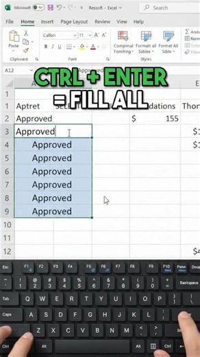 Excel Ctrl + Enter Shortcut: Fill Multiple Cells Instantly! 🔥