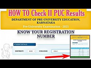 2nd PUC How to get Register Number | How to Check the Results 2021
