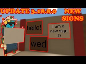 Unturned - Update 3.18.8.0 - New signs that you can place on walls!
