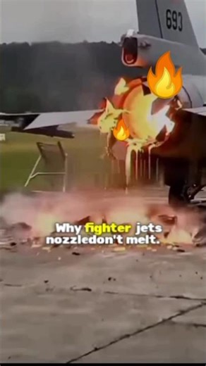 why don't fighter jets nozzles don't burn 🔥 #fighterjets #facts