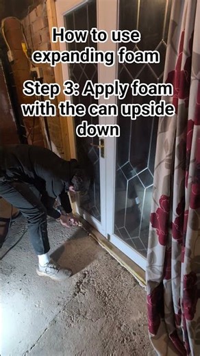 How to use expanding foam #diy #shed #expandingfoam