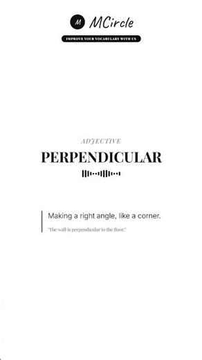 Learn English: What is Perpendicular? | Vocabulary Shorts