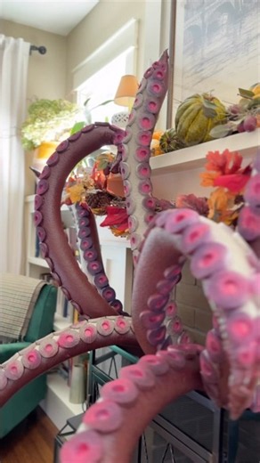 Fun and easy Halloween fireplace kraken!