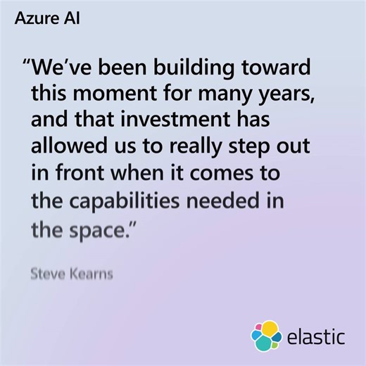 Elastic, a leading platform for search solutions, adds Azure OpenAI Service to help users boost efficiency and get more relevant answers to search queries: http://msft.it/6187YpDpV #AzureAI | Microsoft