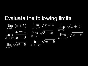 Evaluating One Sided Limits