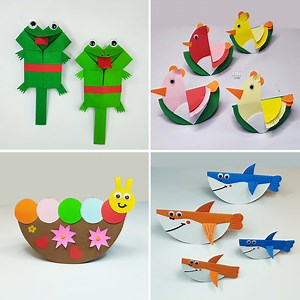 9K views · 83 reactions | 4 Amazing Craft Ideas for School Projects Activities out of A4 Size Color Papers | MNS Crafts | Facebook