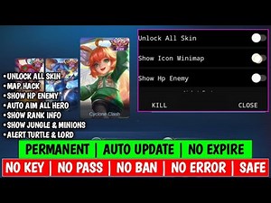 CHEAT MLBB MOD MENU NO KEY - MAP HACK / UNLOCK ALL SKIN / AUTO AIM / DRONE VIEW / NO PW / SAFE 100%!