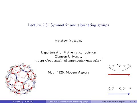 Visual Group Theory, Lecture 2.3: Symmetric and alternating groups