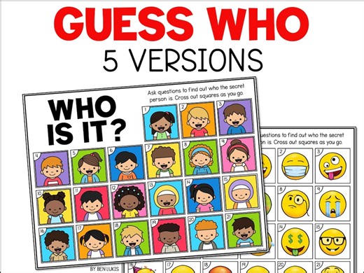 Buy Guess Who Game Sheets, Fun Kids Puzzles (printable PDF) Online in India - Etsy