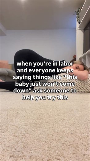 Lo RN, MSN, CLC | Birth, Postpartum, Breastfeeding on Instagram: "What is this? It’s called Walcher’s Position (yes, it can be intense) Also, first — the image is from @the.expert.doula This position can help a baby engage into the pelvis, which is often the hang-up when we hear “baby won’t come down.” It uses gravity to open the front-to-back space of your pelvis so baby has a little more room to settle in. It can be uncomfortable, which is why it’s usually only done for a few contractions. The