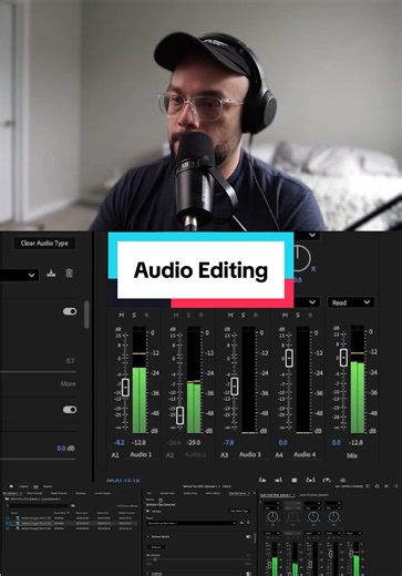 Editing interview and talking head audio in Premiere Pro, then using Audition when the cleanup needs more precision. Clean dialogue matters more than most people think. Better audio = better retention, more trust, and a more professional final edit. People will forgive imperfect lighting. They usually won’t forgive bad sound. #videoediting #premierepro #adobeaudition #audiopostproduction #filmmaker