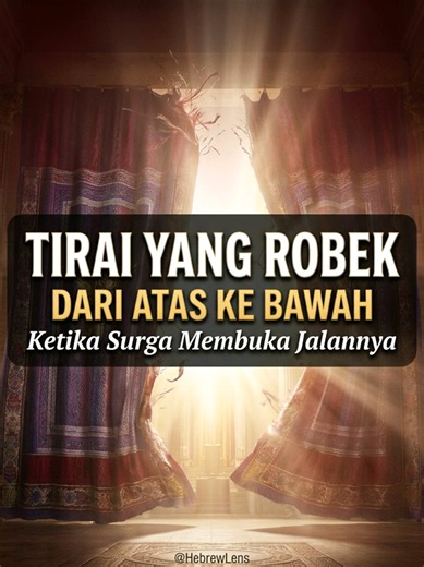 TIRAI YANG ROBEK: Dari Atas ke Bawah | Tipologi & Eksegesis Lengkap dari Imamat ke Ibrani Pukul 3 sore, Yerusalem, 14 Nisan. Sebuah tirai setinggi 18 meter, setebal 10 cm, ditenun dari 72 lilitan benang ganda — robek sendiri dari atas ke bawah. Para imam yang sedang bertugas menyaksikannya dengan mata kepala sendiri. Ini bukan kecelakaan. Ini bukan efek gempa. Ini adalah deklarasi Allah yang paling dramatis dalam sejarah manusia. Di video ini kita akan menelusuri: 🏛️ Arsitektur Bait Suci Herode