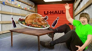 We tried to eat Thanksgiving dinner in a moving truck