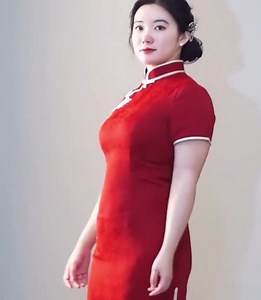 Red Plus Size Cheongsam Dress: Modern Chinese Qipao, Tummy Control - Etsy