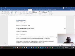 MAIL MERGING, A GUIDE TO EASY MULTIPLE COMMUNICATION