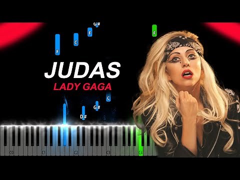 Lady Gaga - Judas Piano Tutorial