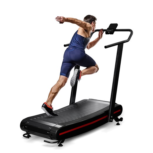 Syedee Premium Portable Curved Manual Treadmill, Motorless Treadmill for Marathon, Air Running with Digital Monitor, Handlebar and Non-Slip Belt, Treadmill for Home Gym, Cardio Equipment