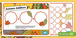 Autumn Addition Activity Mat